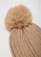 Beige Hat with Pom-Pom_2