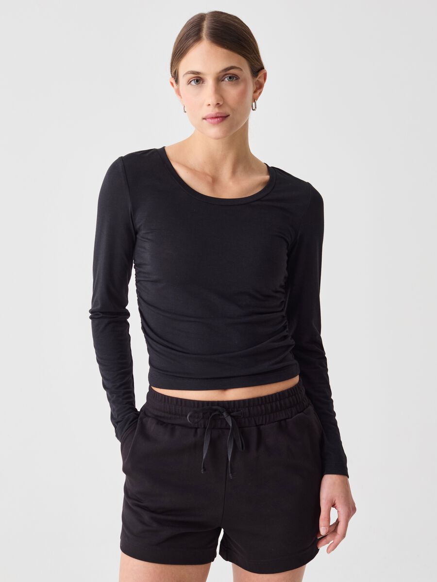 ALTAVIA STUDIO long-sleeved T-shirt in technical fabric_0