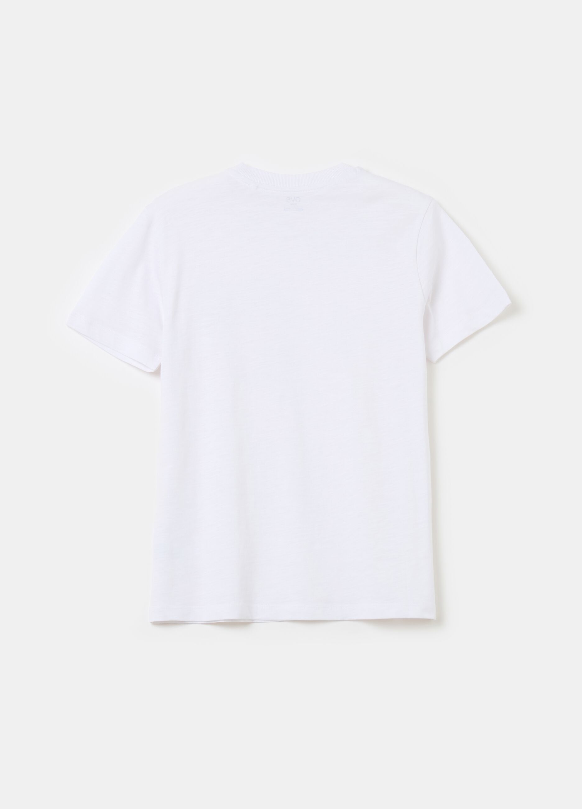 Slub cotton T-shirt with pocket