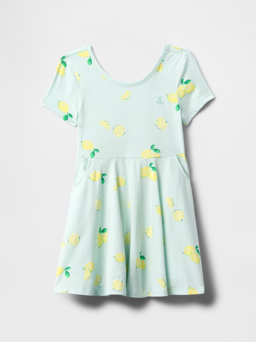 Floral Dress with Lemons for Girls_2
