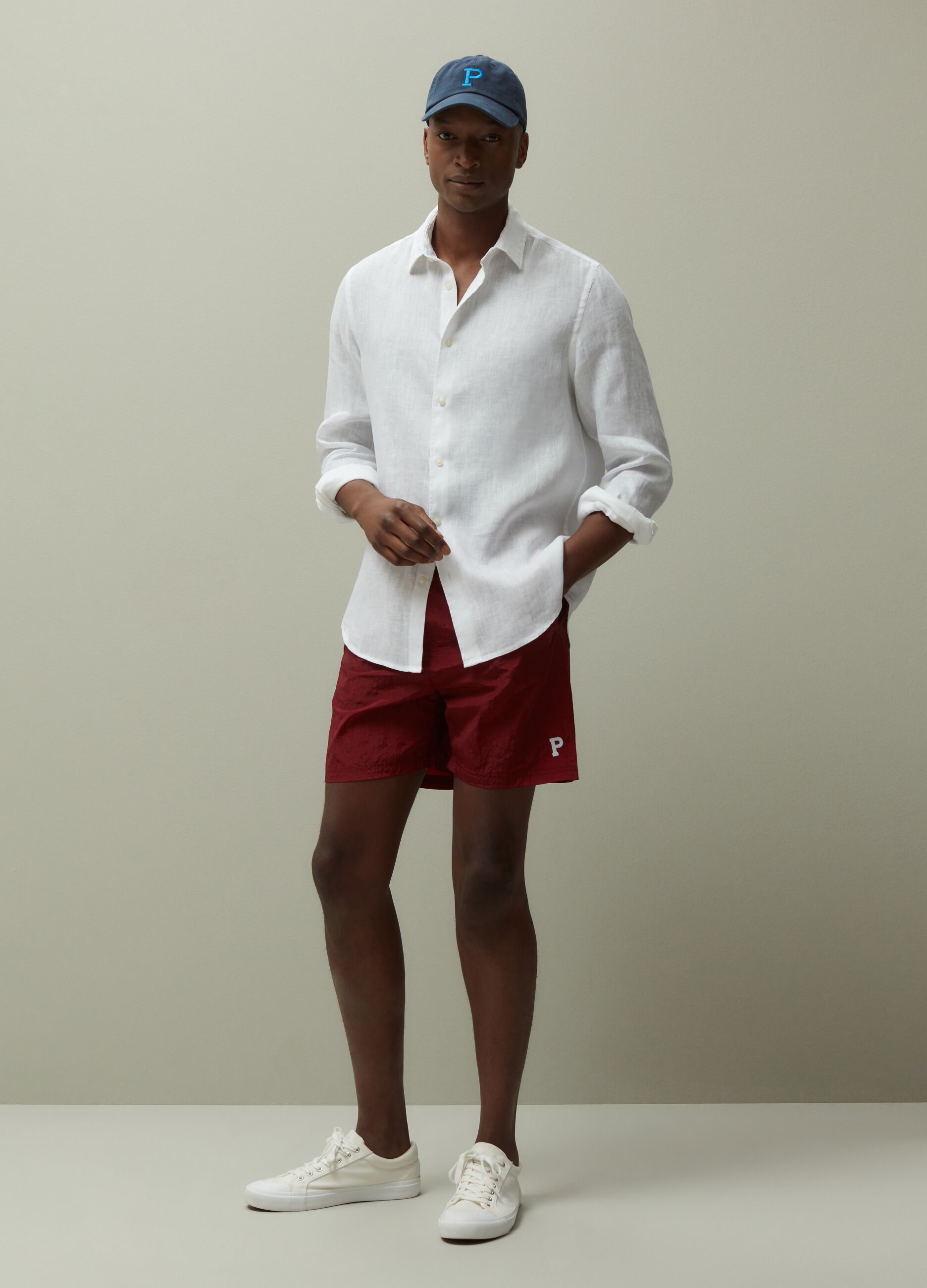 Costume bermuda con ricamo logo_0