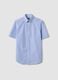 Light blue striped short-sleeve regular-fit shirt_4