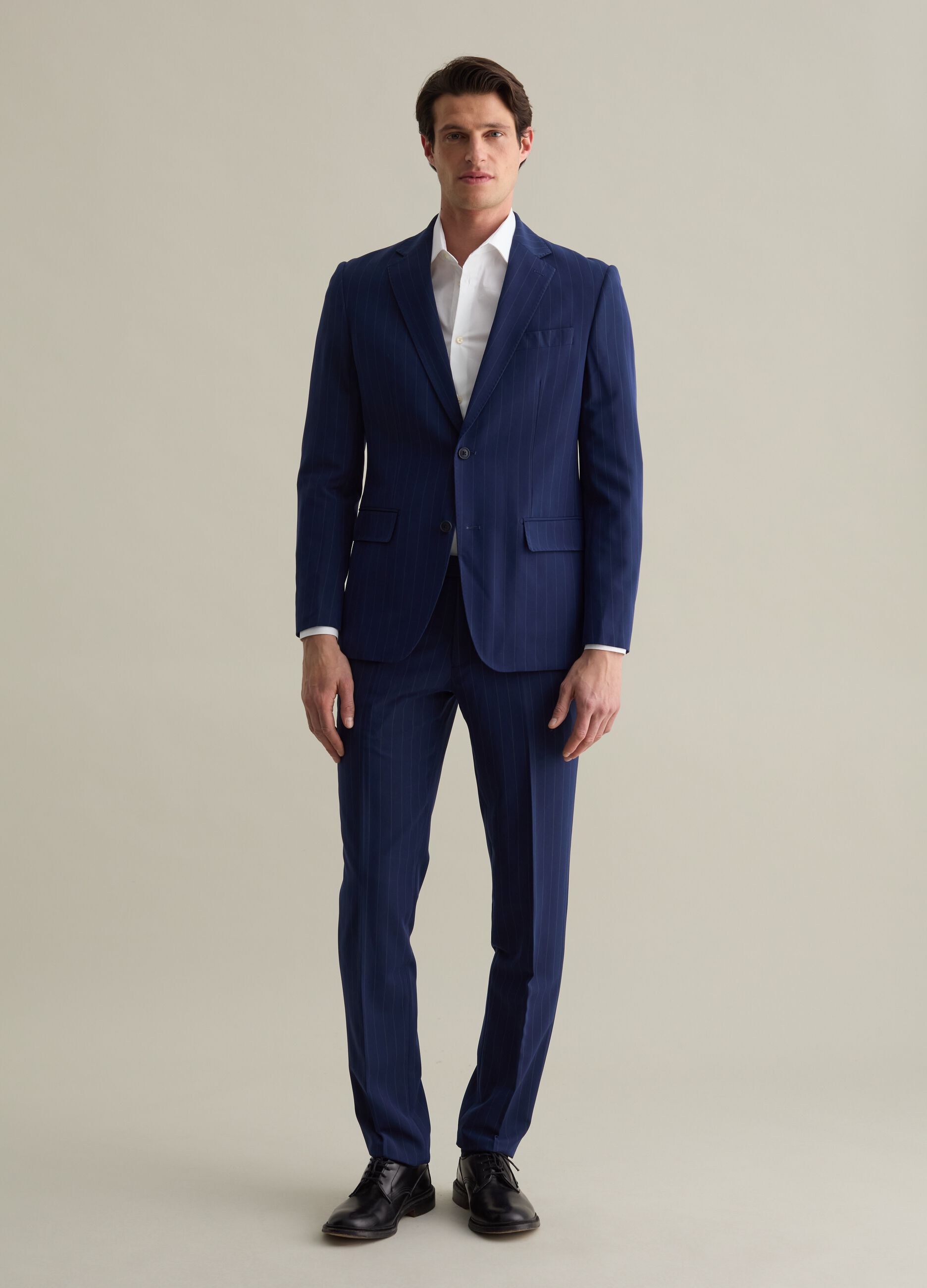 Easy-fit pinstriped trousers