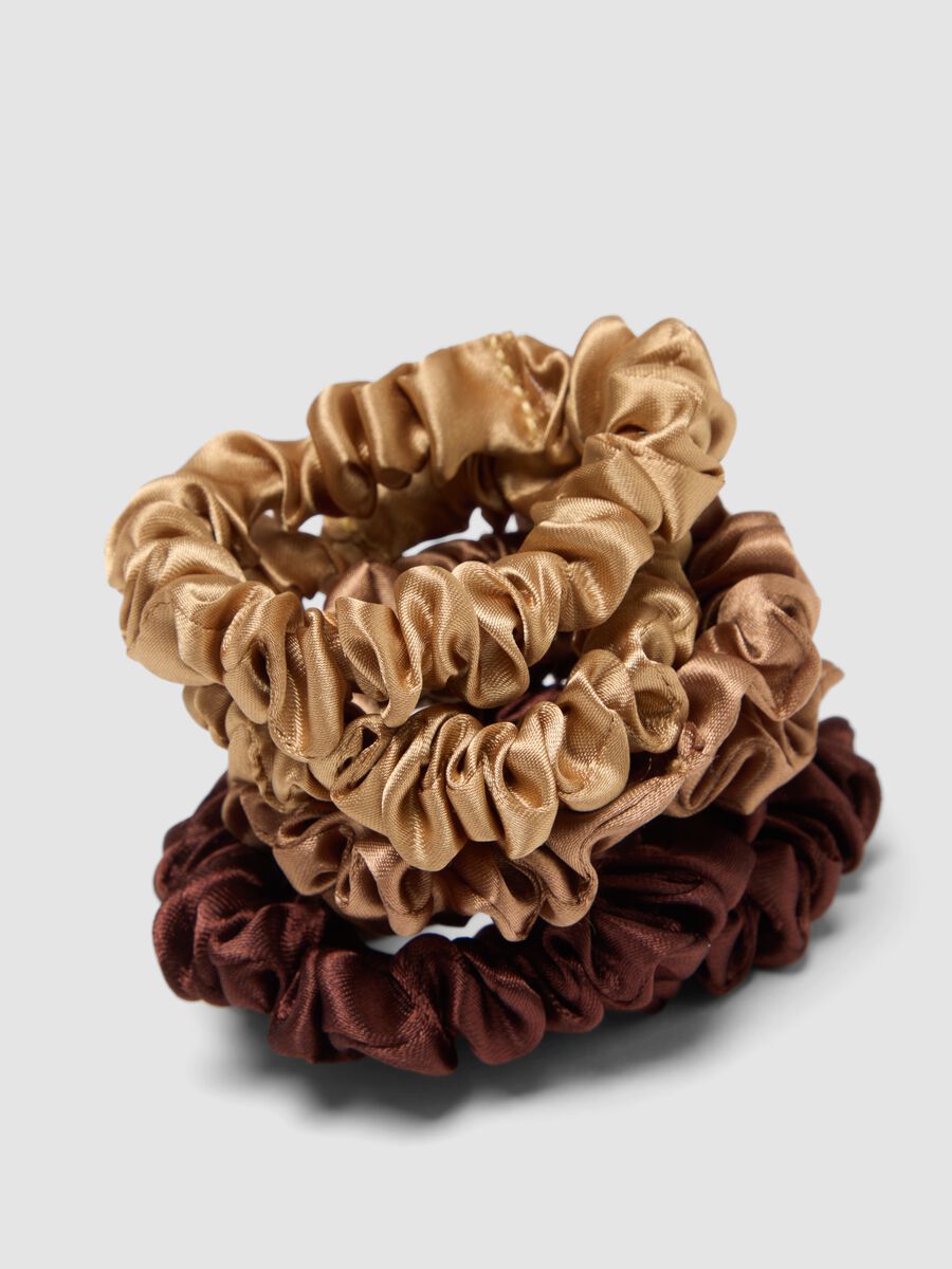 SINCERELY HAIR Small satin scrunchies 6-piece set mocha_1