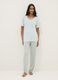 Blue pure viscose pyjamas regular fit_0