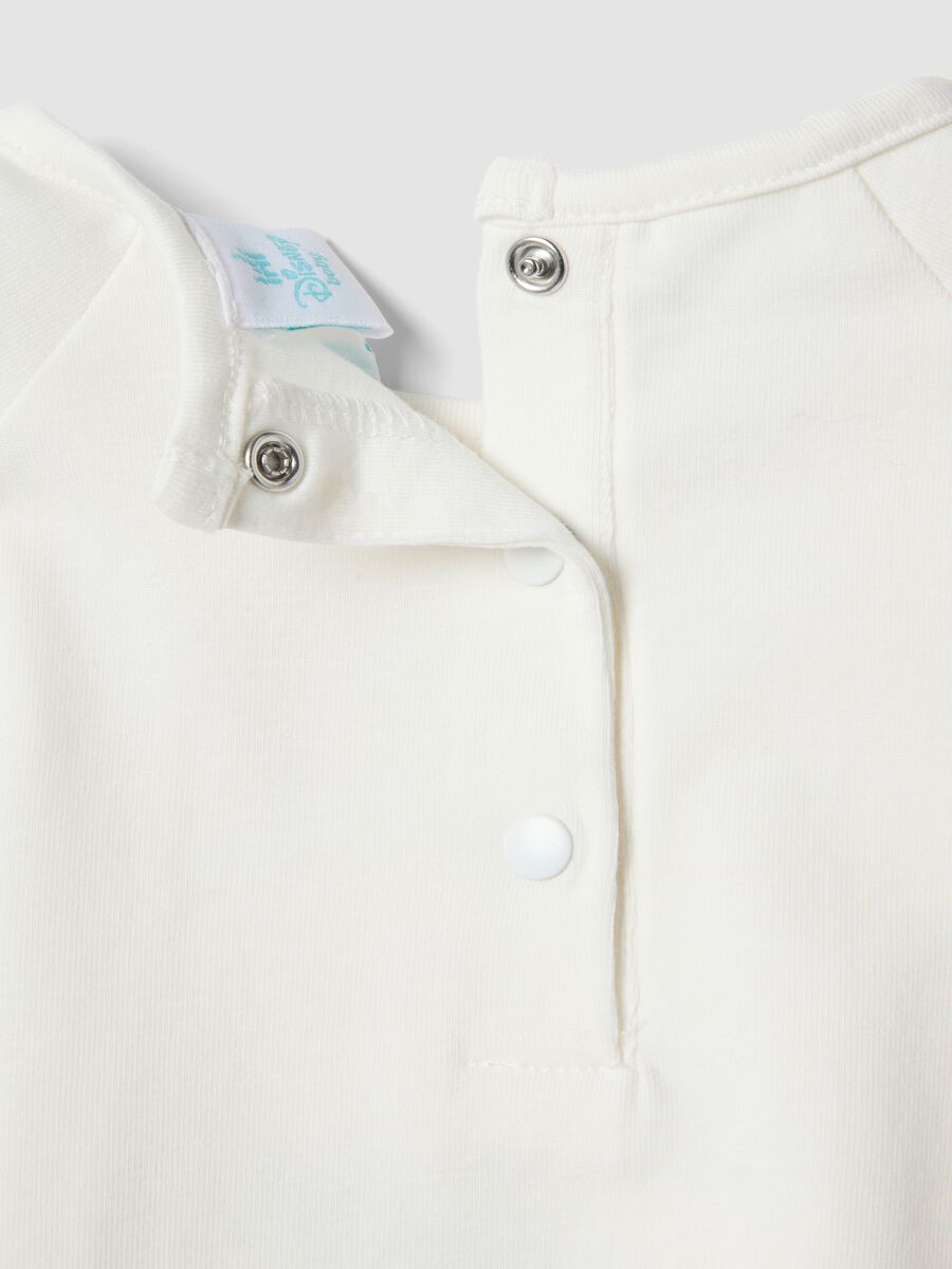 Completo bianco e marrone per bambina in cotone elasticizzato_3