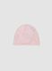 Pink stretch cotton Minnie print hat for girls_1