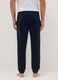 Blue pure cotton regular fit pajama trousers_2