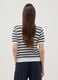 White and blue striped regular-fit openwork viscose-blend T-shirt_3
