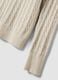 Maglia beige in misto viscosa a trecce regular fit_1