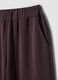 Brown stretch viscose joggers_7