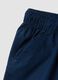Blue pure cotton shorts with elasticated waistband_3