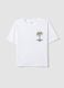 White pure cotton regular fit t-shirt with palm embroidery_4