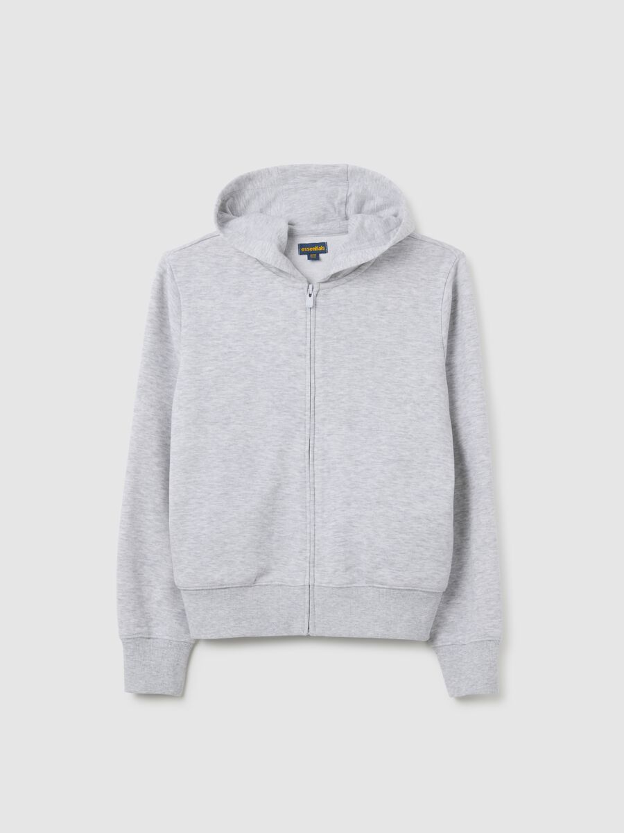 Felpa da ragazze in puro cotone grigia regular fit_3