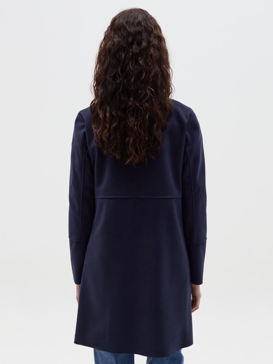 Long suede jacket with buttons_3
