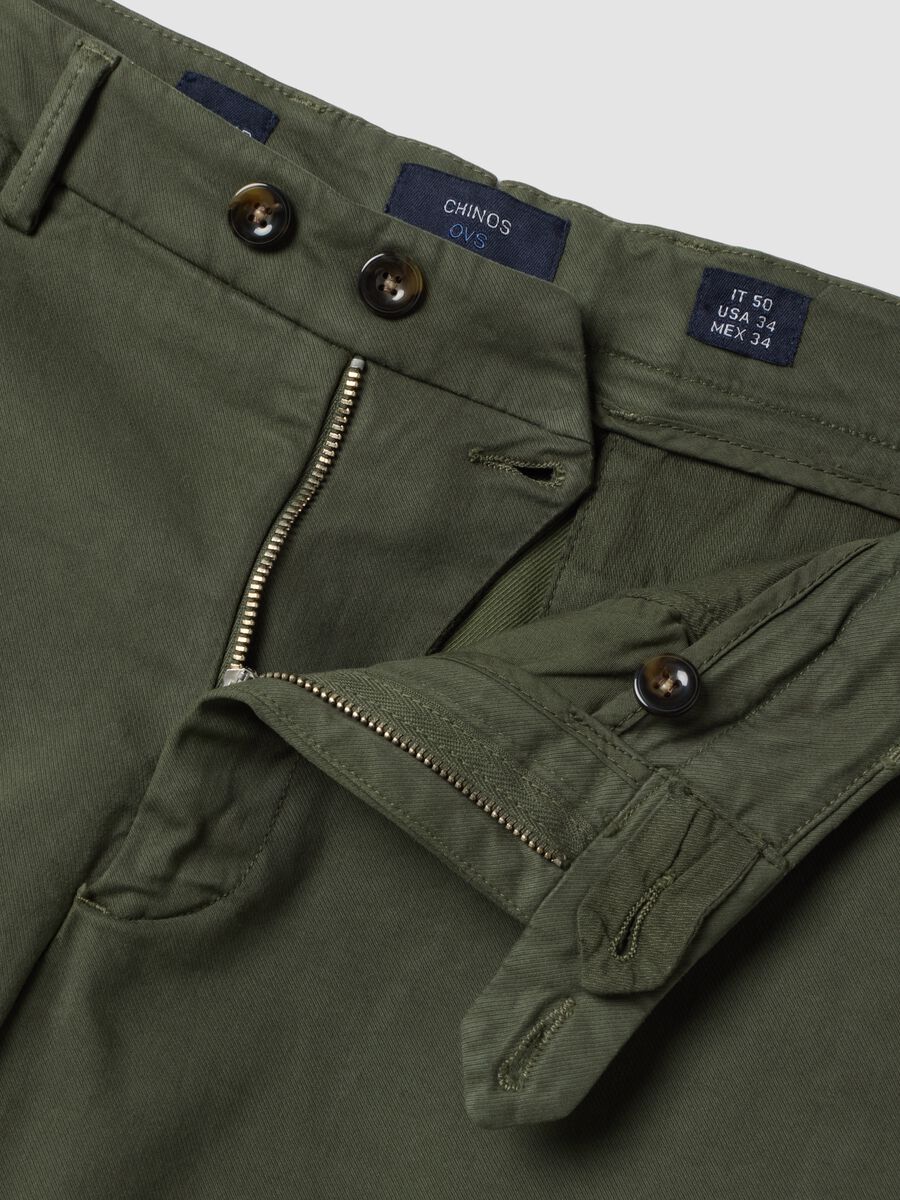 Men&rsquo;s Grey Stretch Cotton-Modal Chino Trousers_1