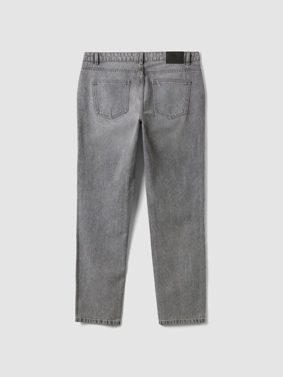 Grey slim-fit jeans in cotton and viscose blend_6