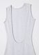 Grey Melange Backless Long Dress _7