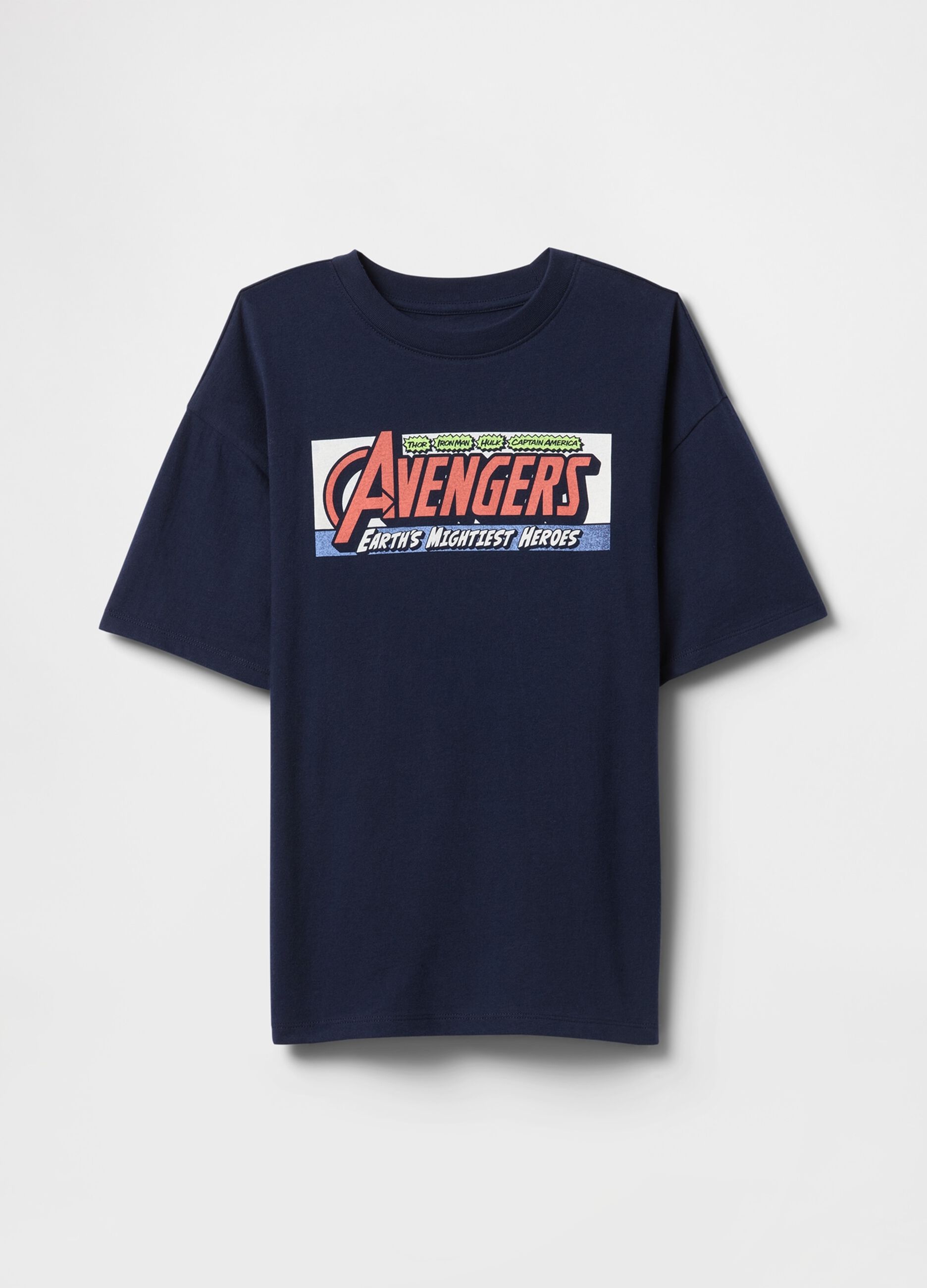 Blue Avengers T-shirt with graphic print