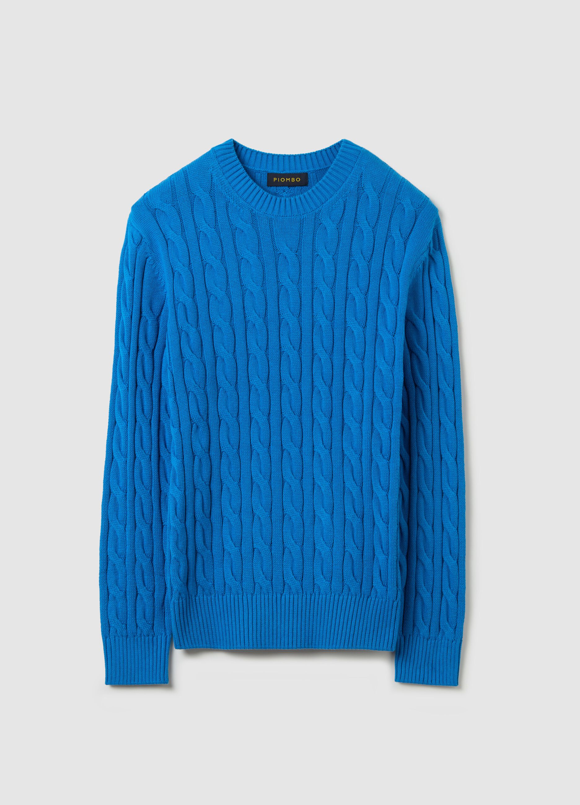 Pullover with cable-knit design