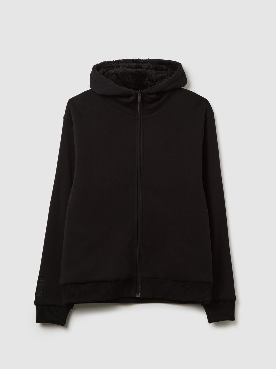 Reversible Teddy Full-Zip Hoodie Black_4
