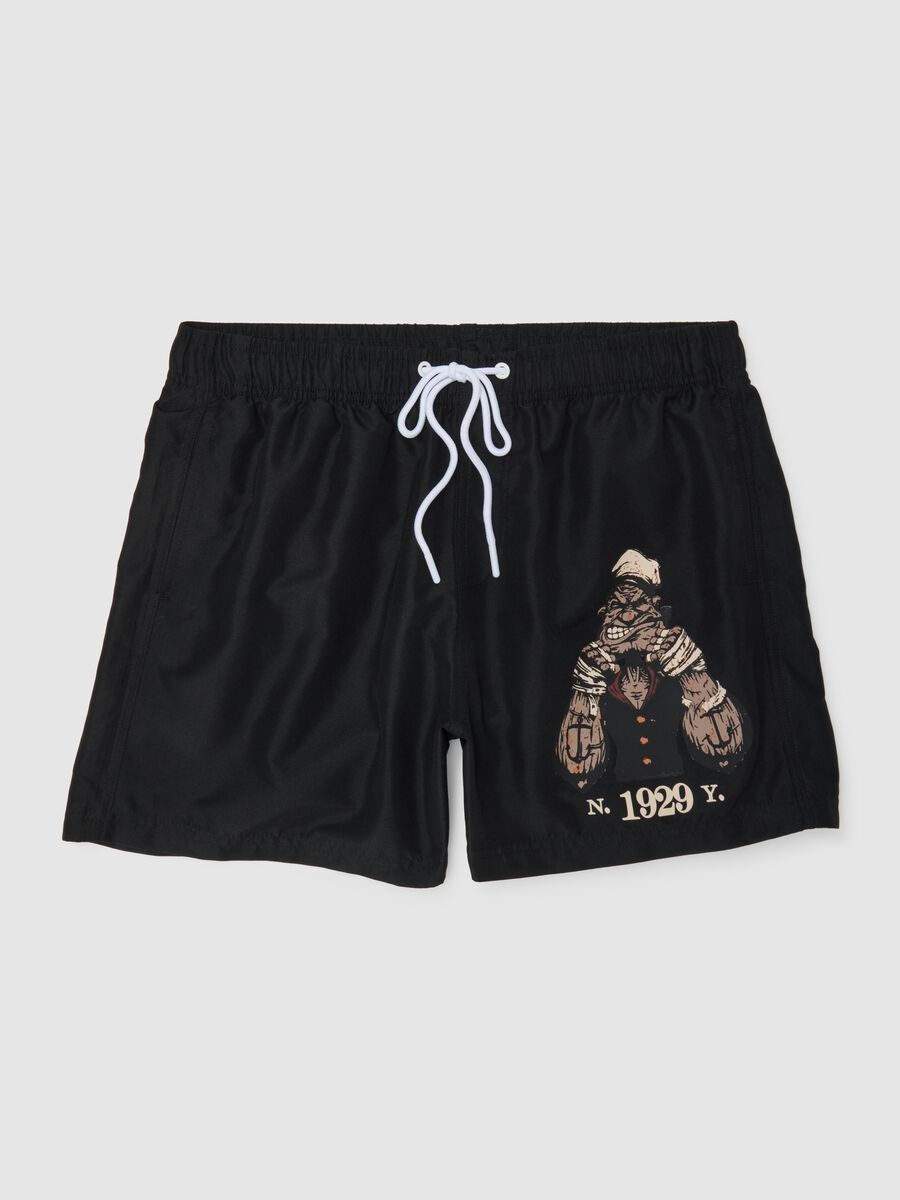 Men's black regular fit shorts_0