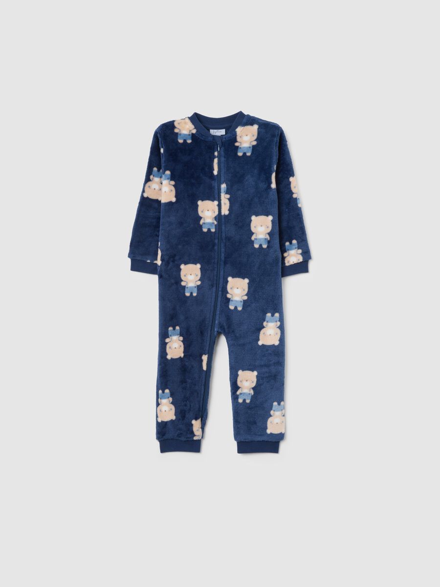 Blue sleepsuit with bears_0