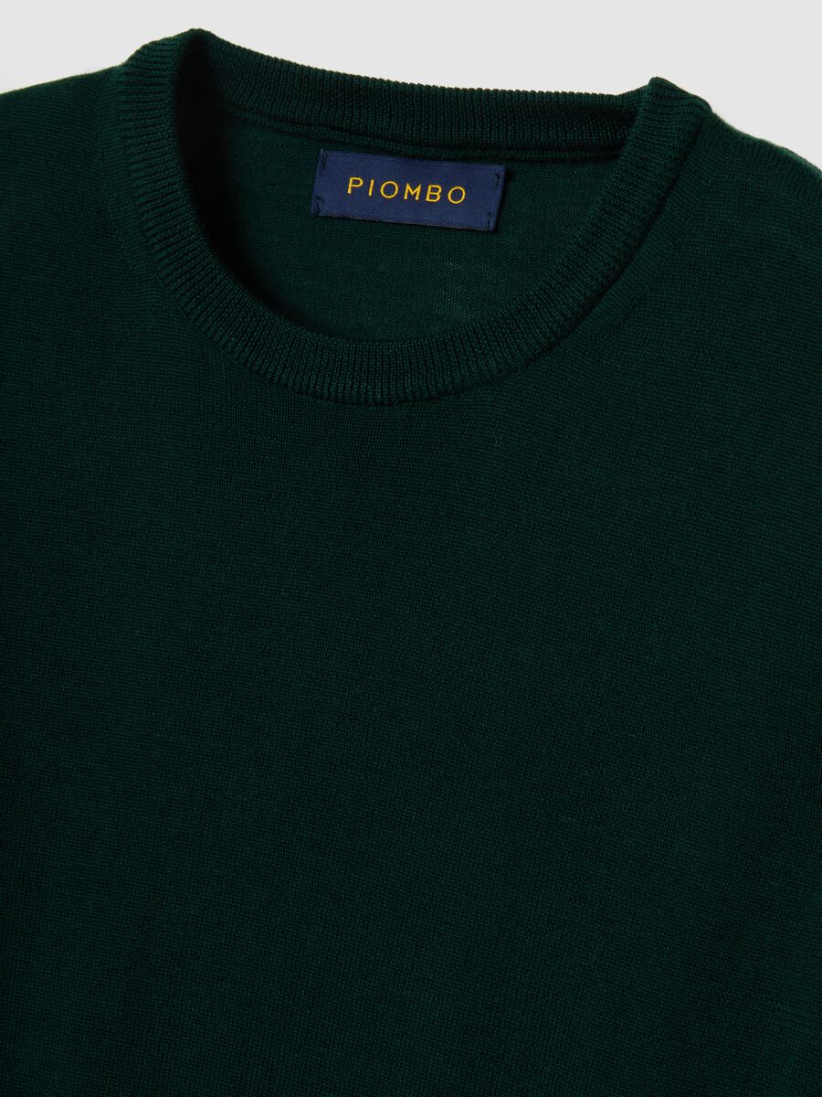 Green merino wool sweater regular fit_5