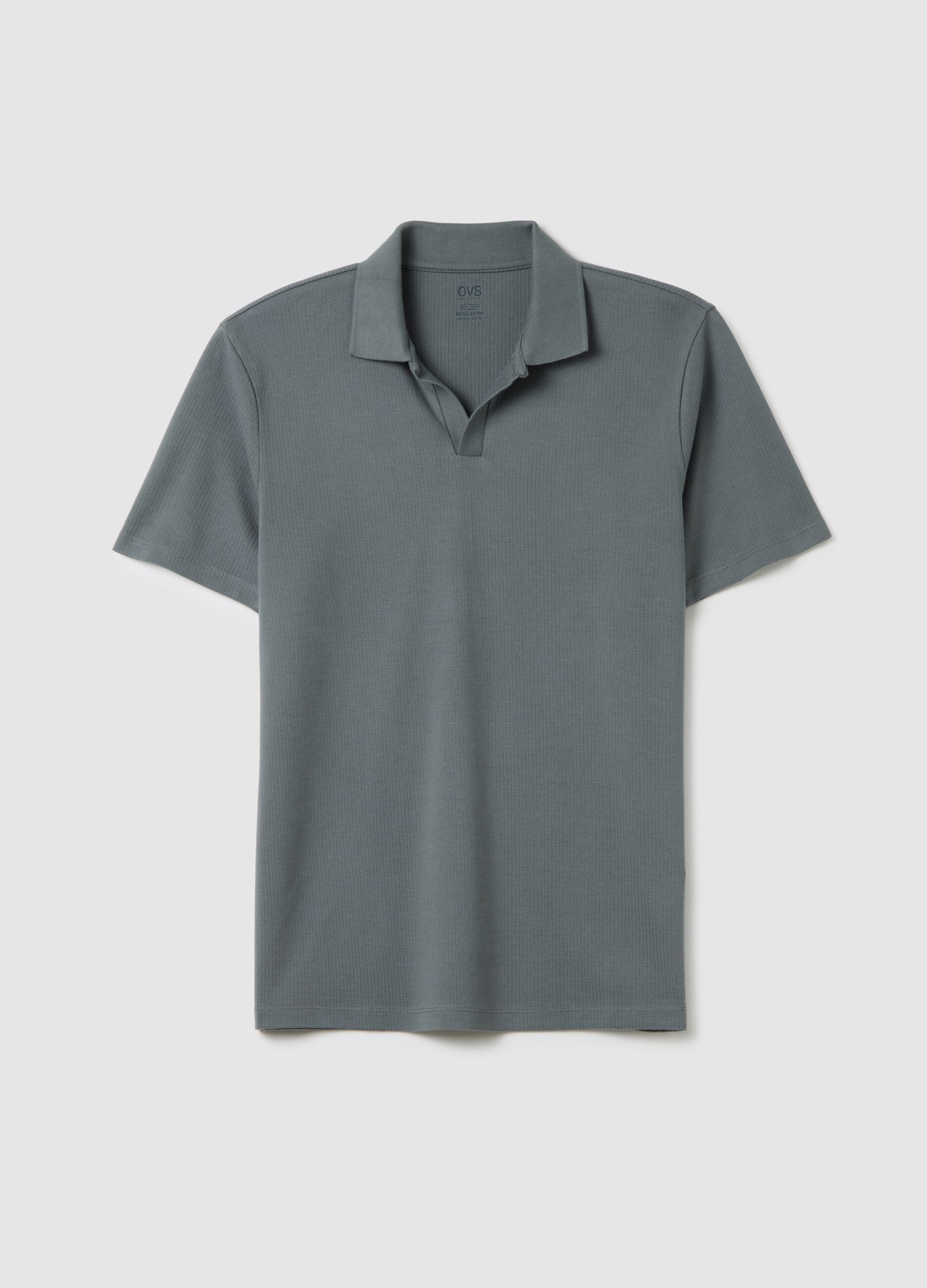 Polo da uomo in puro cotone verde regular fit