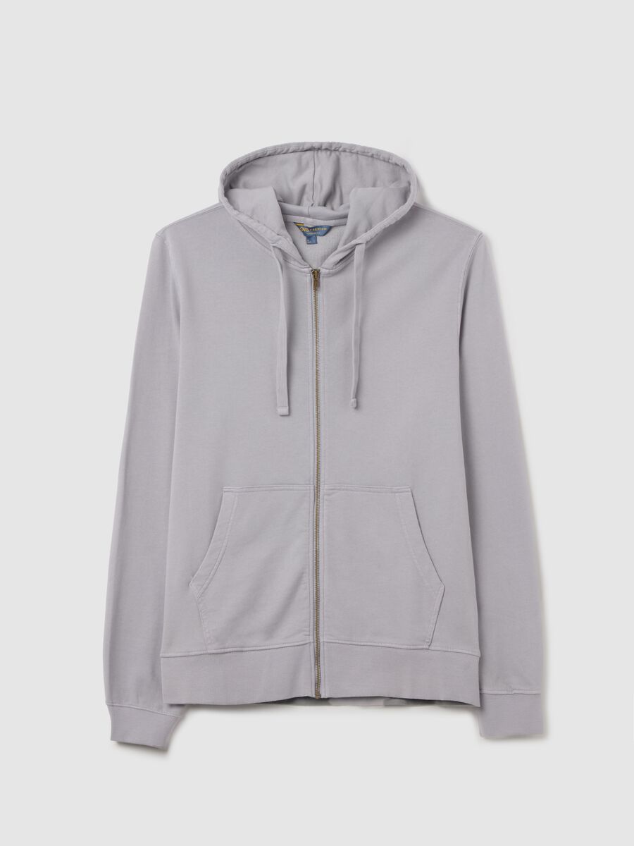 Full-zip sweatshirt in cotton with hood_4