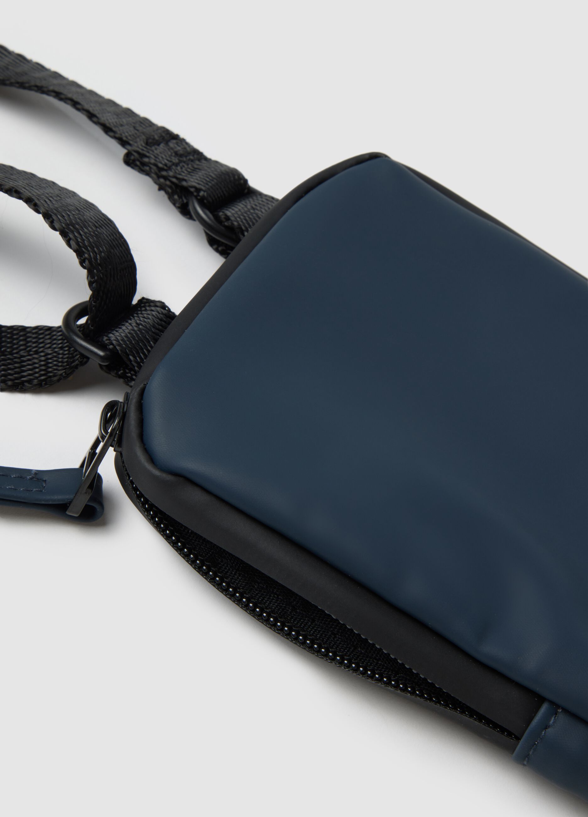 Blue Crossbody Bag with Zip