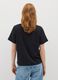 Black pure cotton relaxed fit t-shirt with emblem_2
