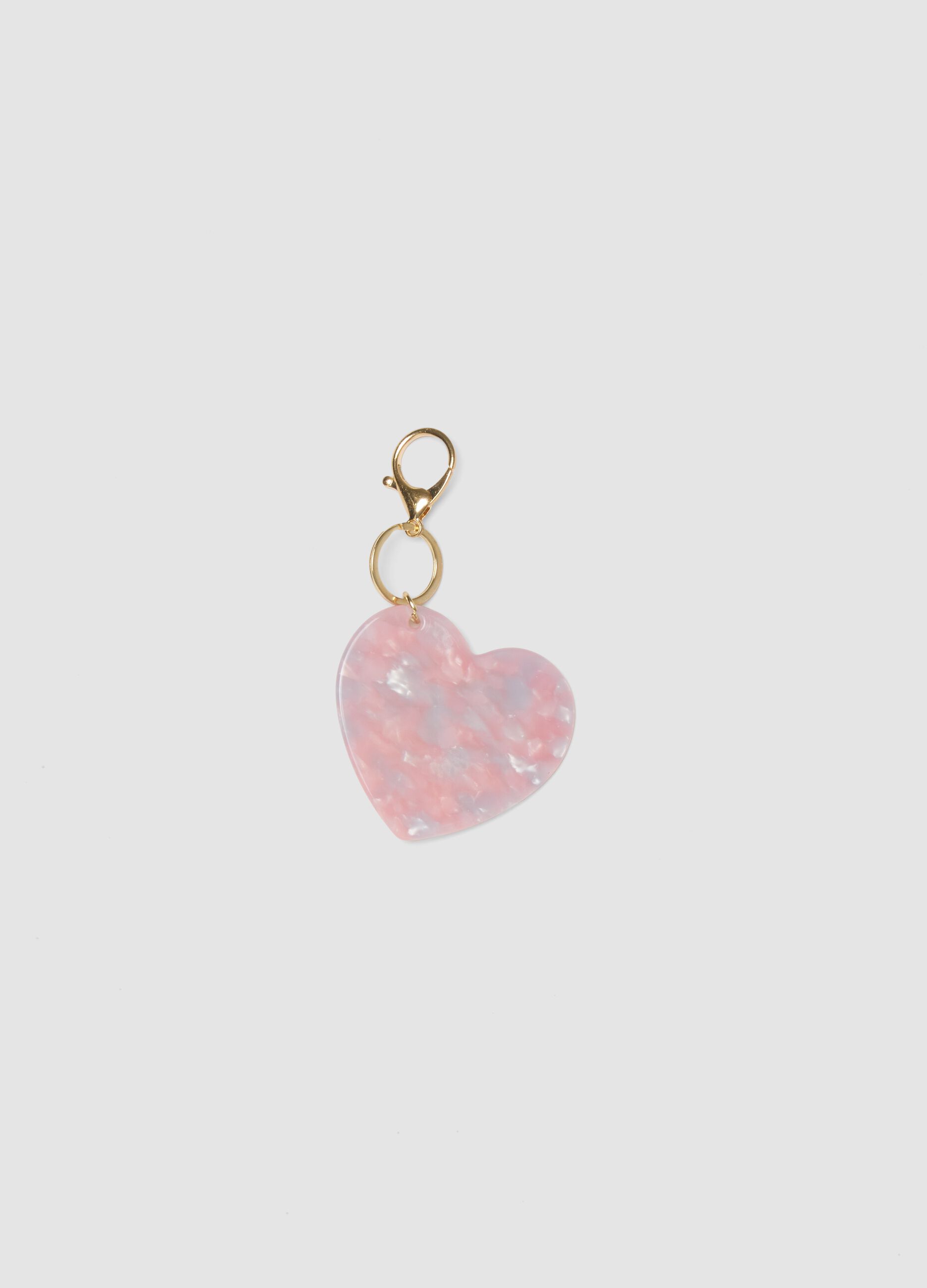Pink Heart-Shaped Keychain