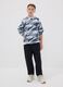 Black pure cotton jogger trousers with "Way Up" graphic for boys_0