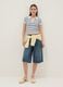Fitted viscose-blend jumper with multicolour stripes and polo collar_1