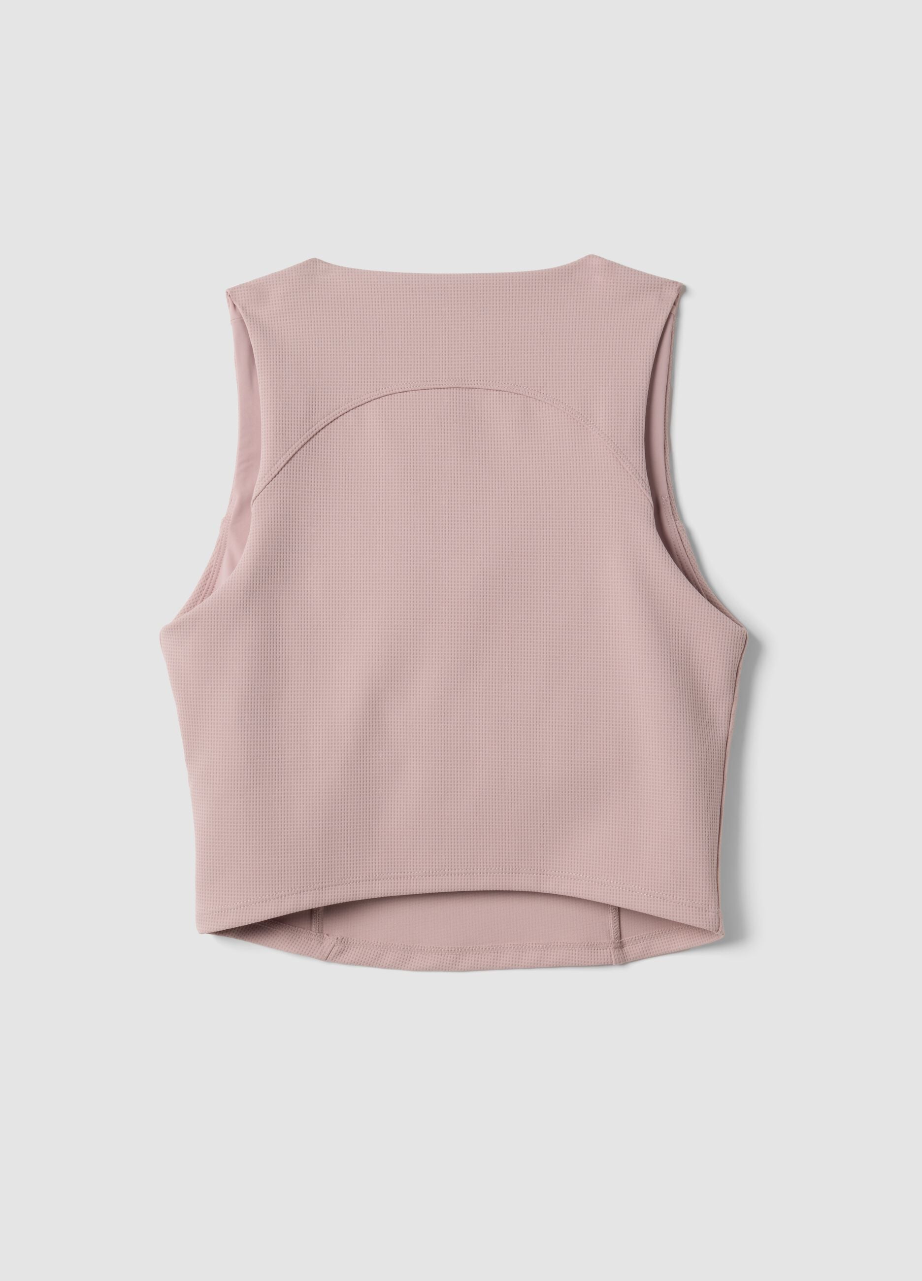 Top rosa crop in tessuto elasticizzato traspirante ALTAVIA STUDIO