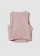 Top rosa crop in tessuto elasticizzato traspirante ALTAVIA STUDIO_5