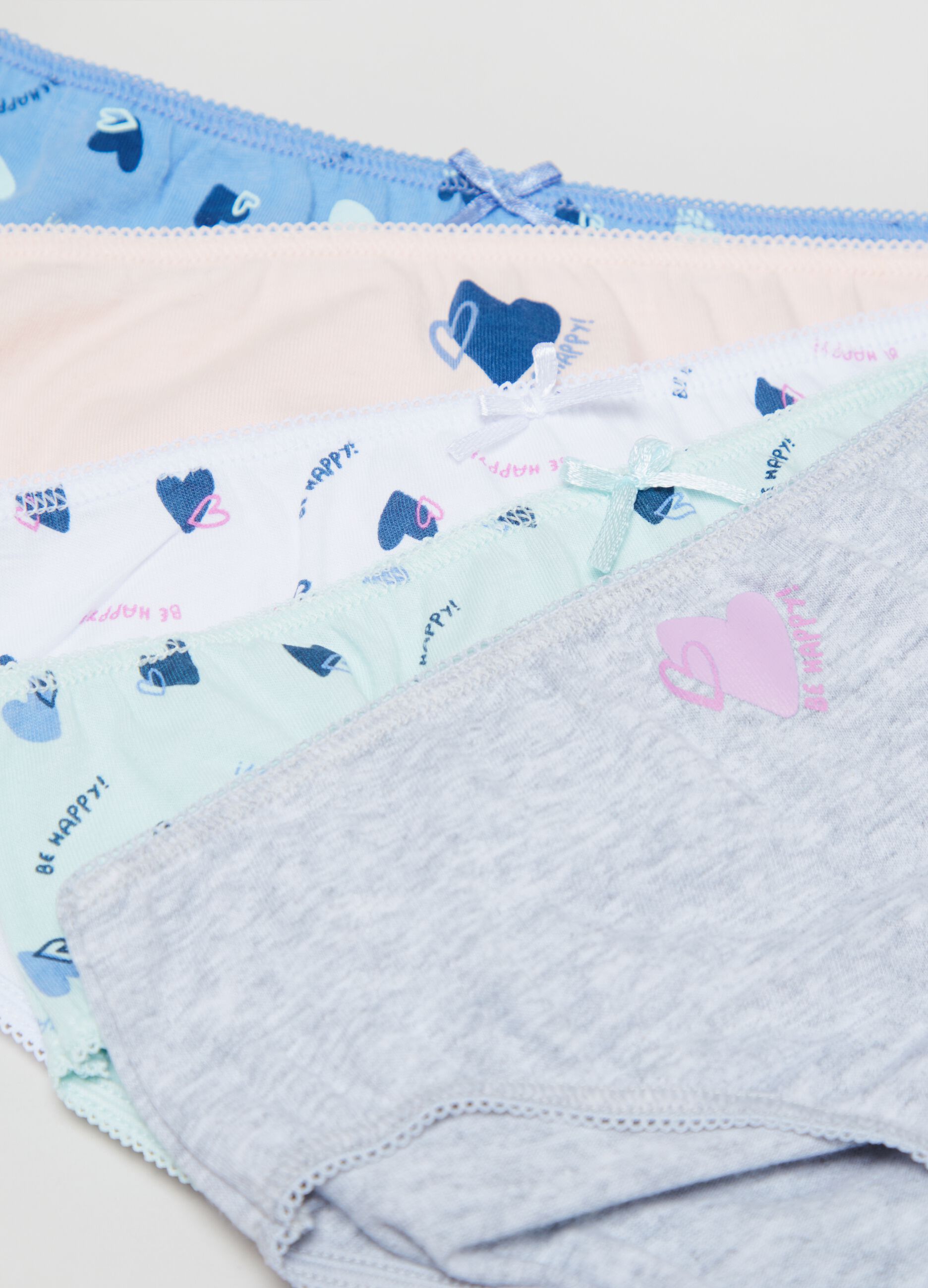 Set cinque slip in cotone con stampa _2