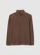 Brown Fleece Half-Zip Sweatshirt_4