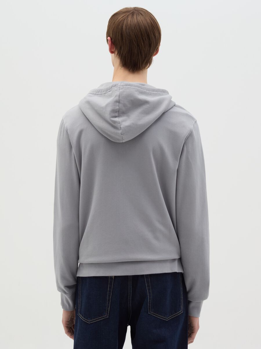 Full-zip sweatshirt in cotton with hood_3