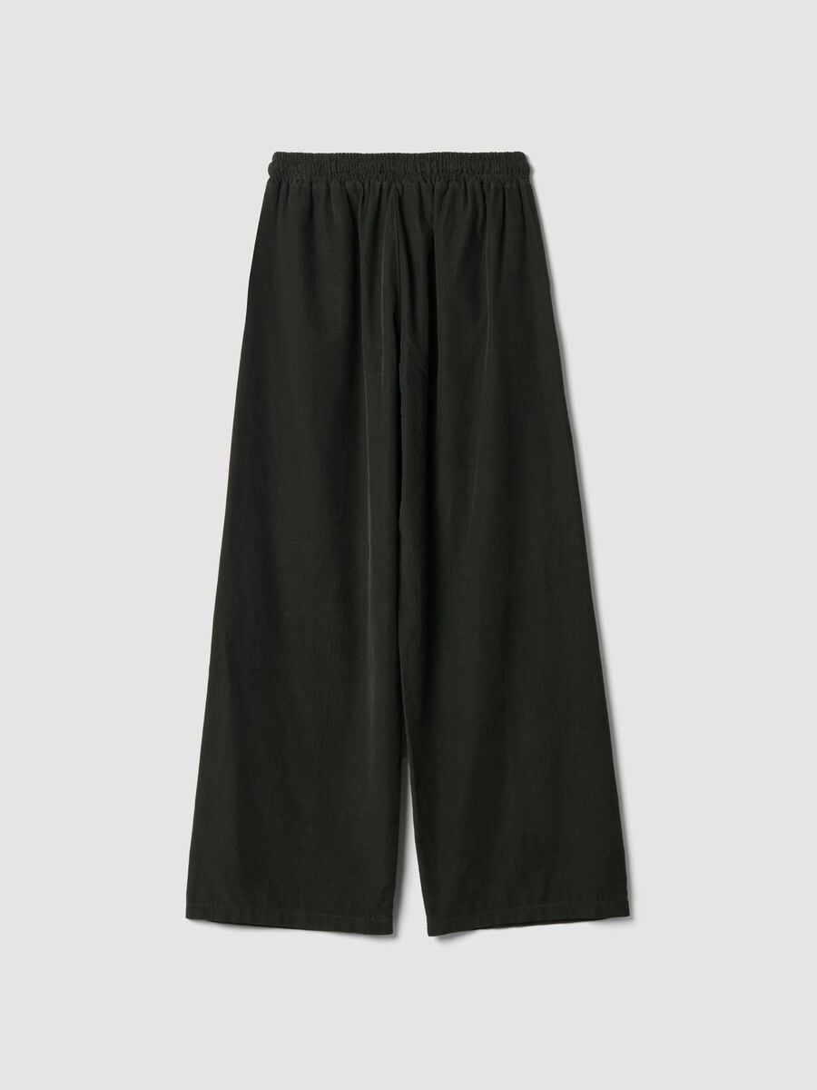 Pantaloni verdi in puro cotone regular fit_2