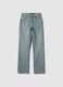 Pure Cotton Blue Straight Fit Jeans_0