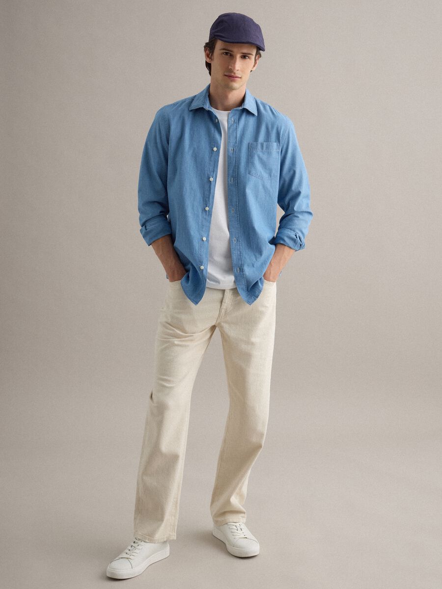 Coppola in puro cotone blu_1