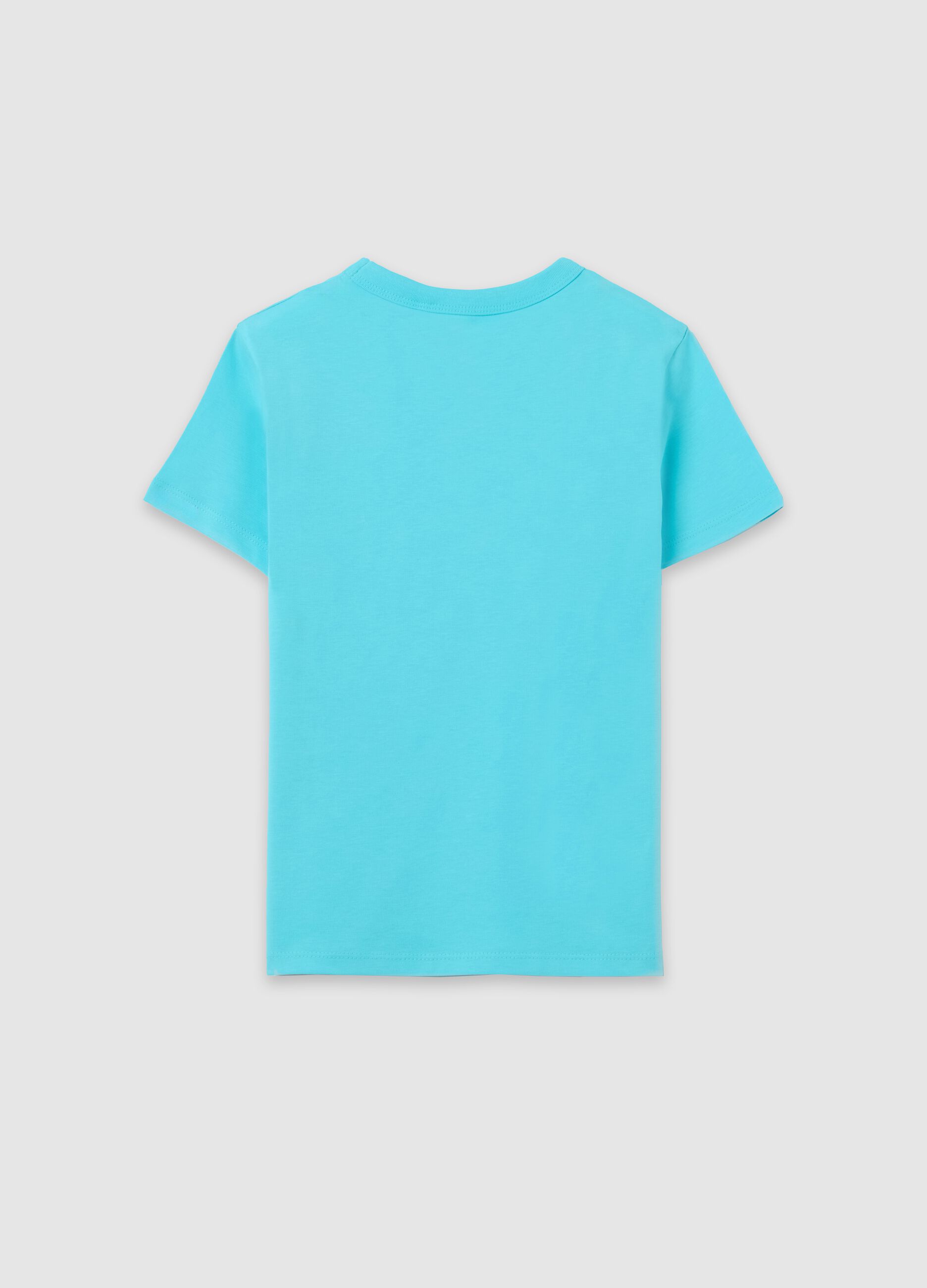 T-shirt Essential azzurra in cotone organico 