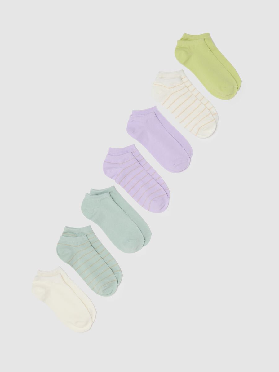 Multicolour Stretch Cotton Blend Socks_0