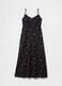 Black Long Dress with Floral Print_5