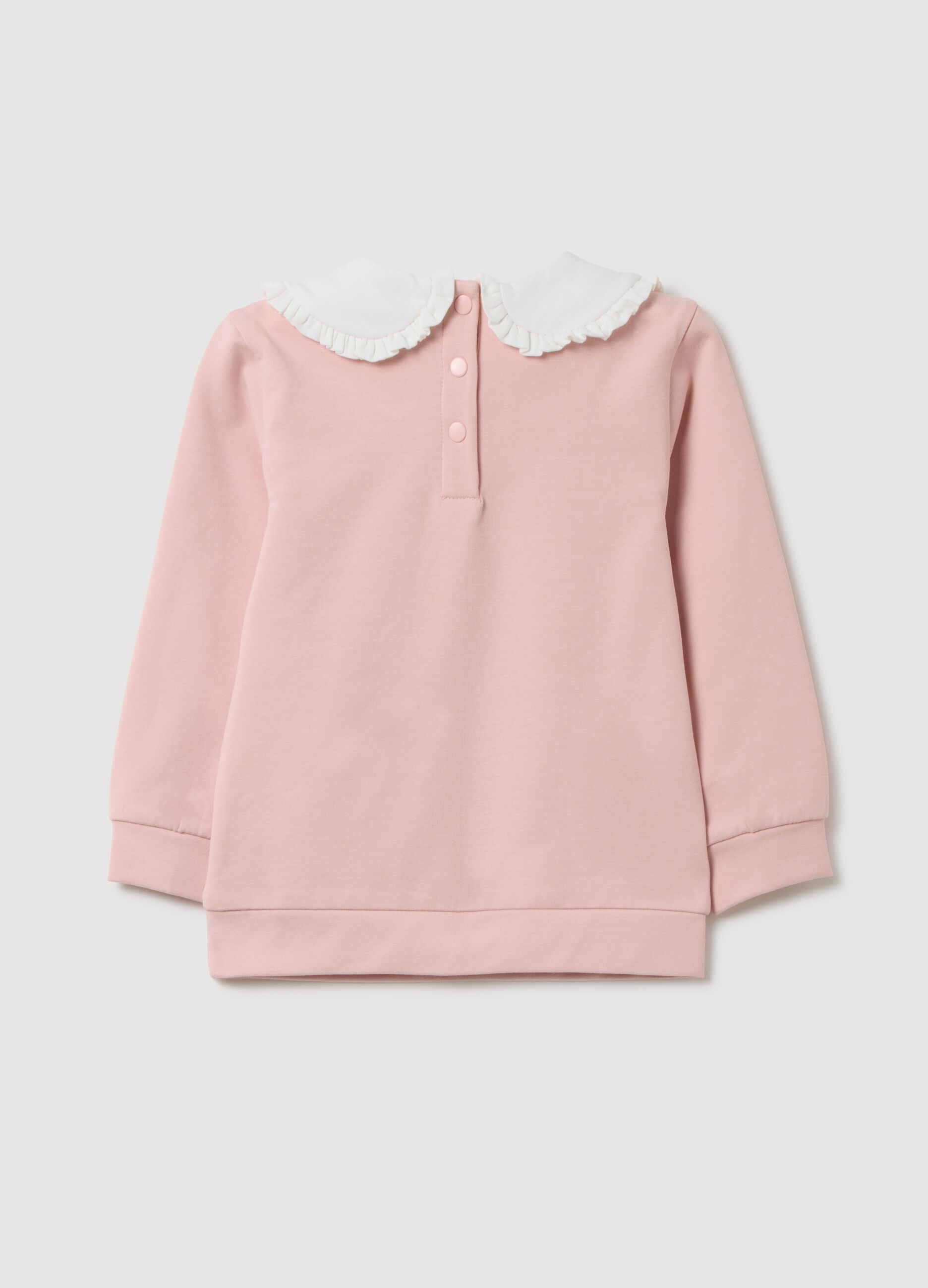 Pink stretch cotton girl's top