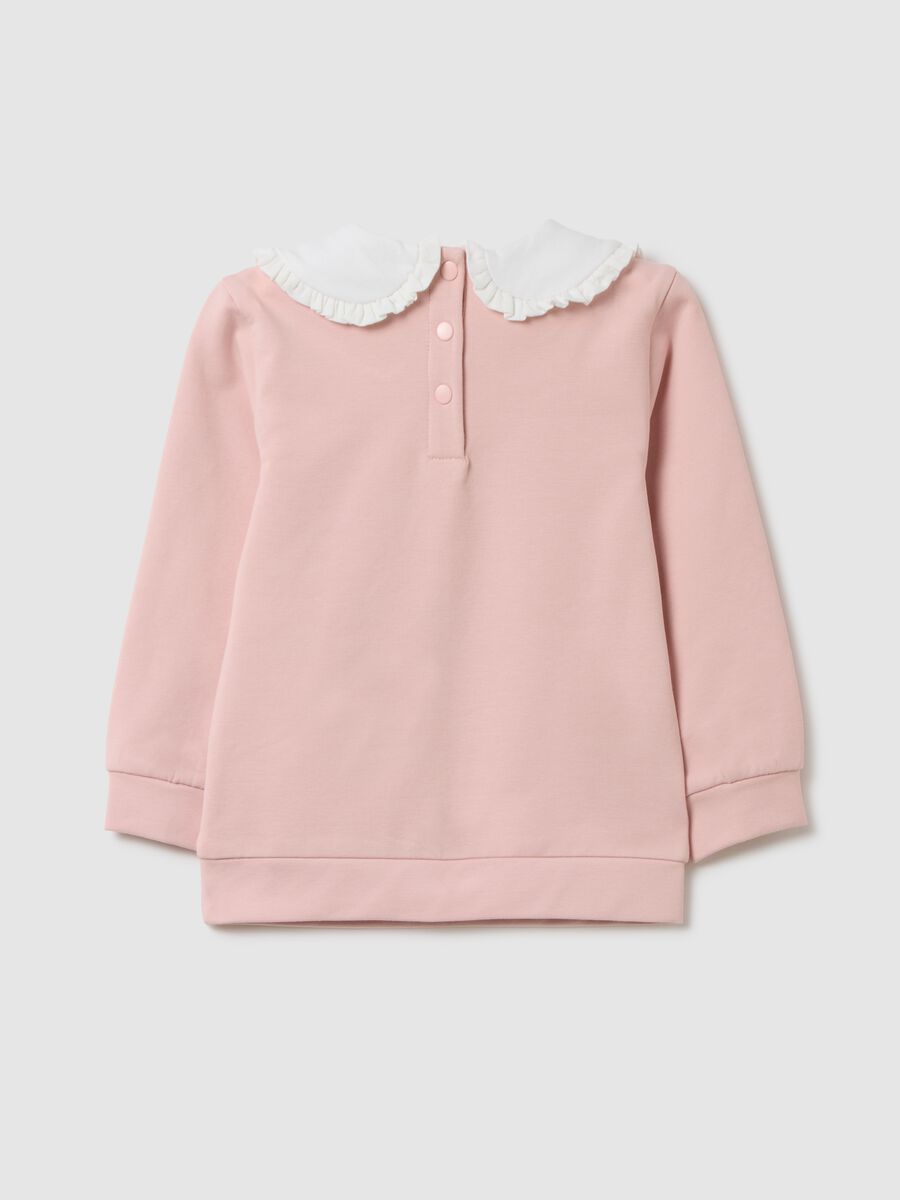 Pink stretch cotton girl's top_1