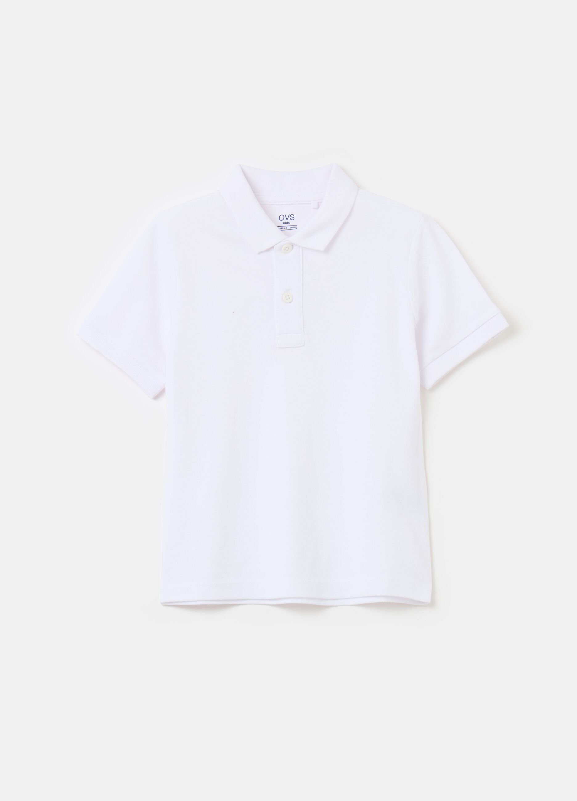Polo in cotone piquet tinta unita