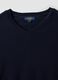 Blue viscose-blend V-neck jumper, regular fit_5